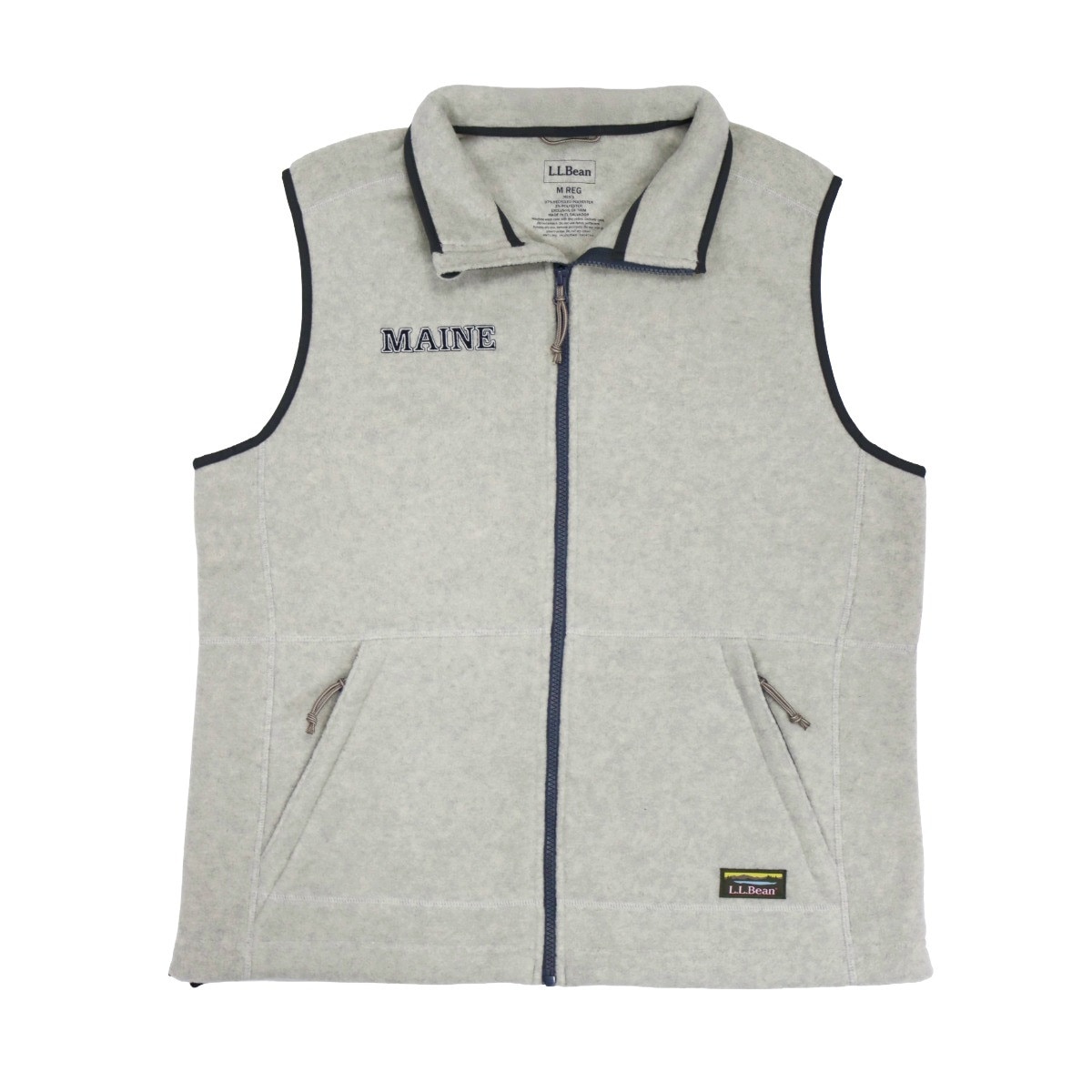 L.L.Bean Block Maine Mountain Classic Fleece Vest